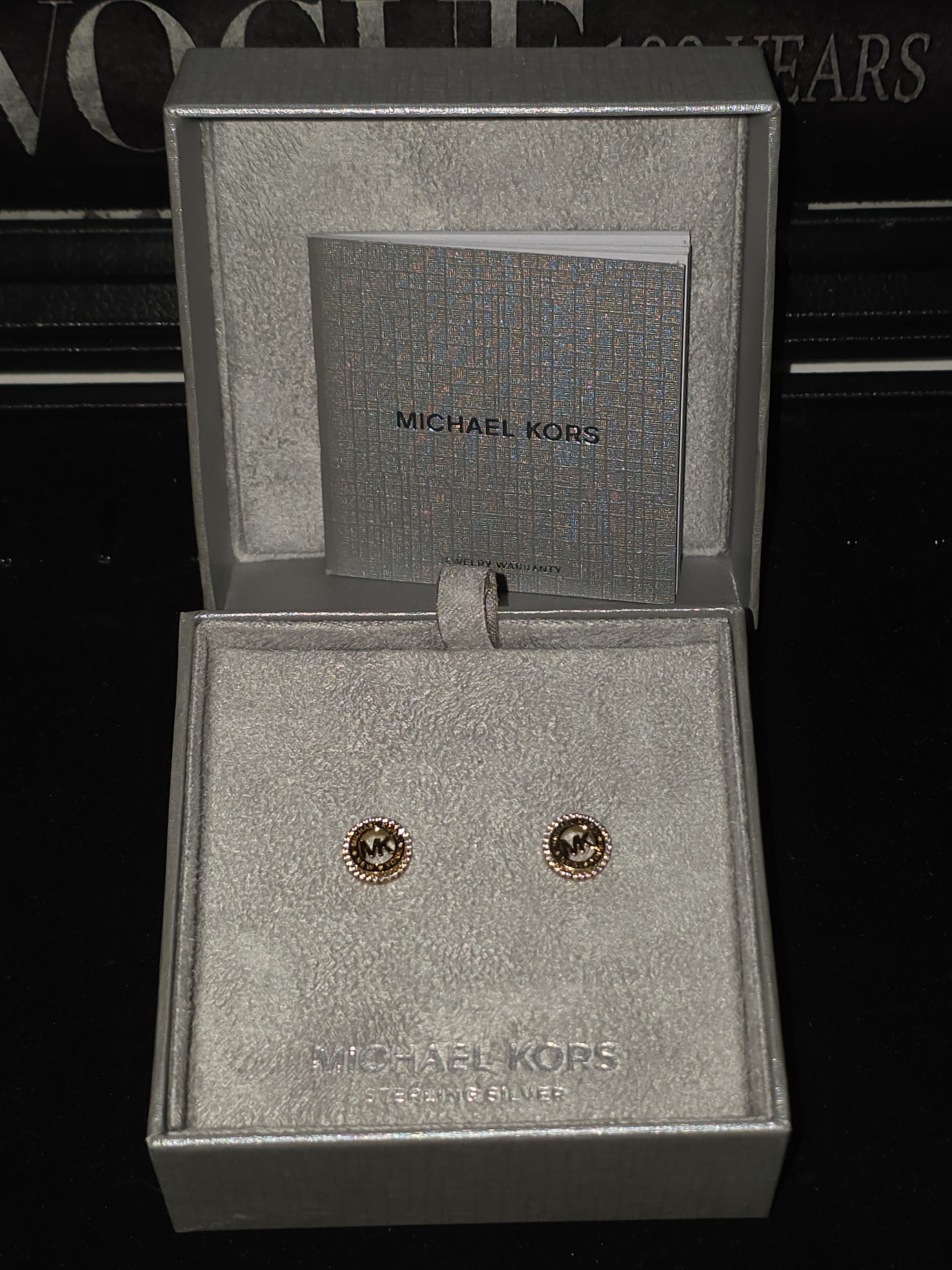 Michael Kors Gold Logo Stud Earrings